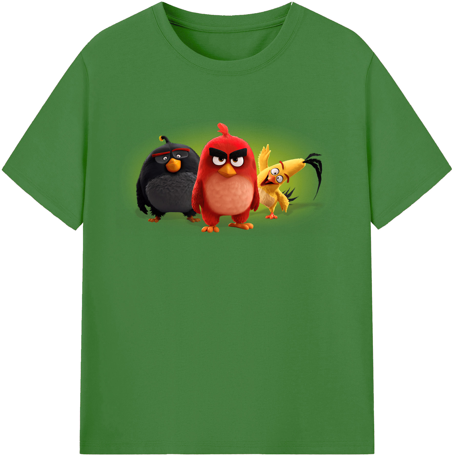 （画像用） Angry Birds アングリーバード レディースカジュアルプリントTシャツ（綿100％）